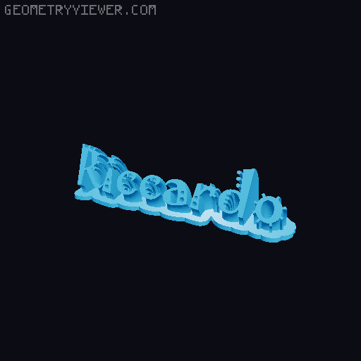 Sweeping crazy name tag 3D model thumbnail