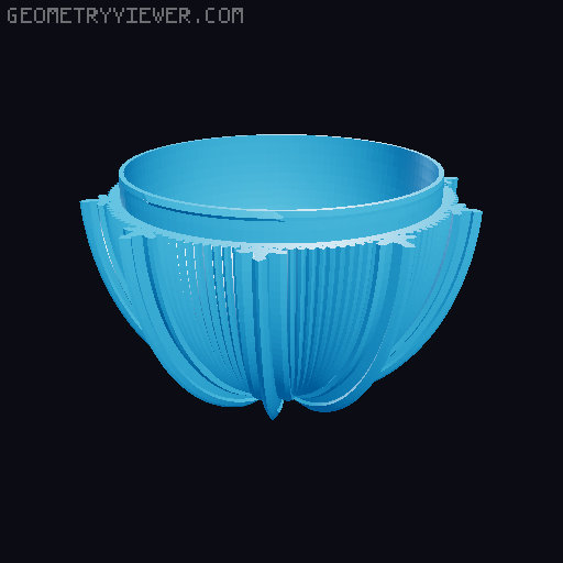 Straight Ribbed Easter Egg 2026 3D model thumbnail