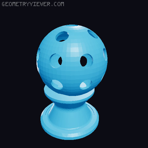 2026 wiffle ball trophy 3D model thumbnail