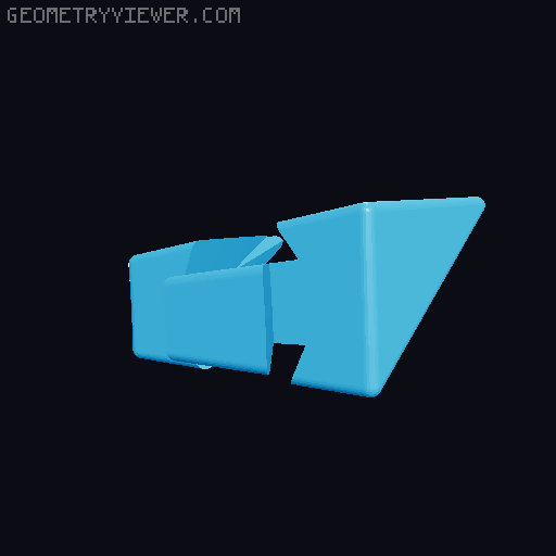 Behemoth——Twelve deep cuts form a deep cut Deltoidal Icositetrahedron. 3D model thumbnail