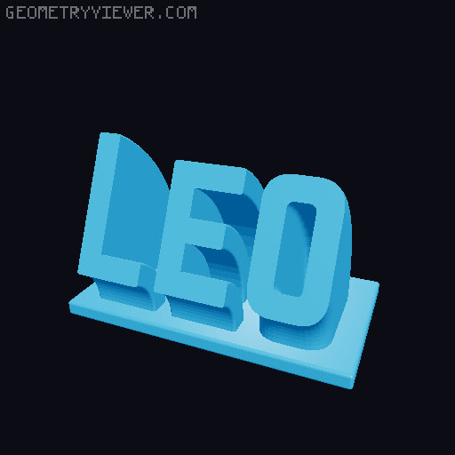 Sweeping Name Tag 3D model thumbnail
