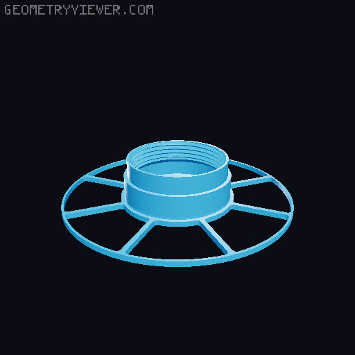 Ultralight Prusament refill spool 3D model thumbnail