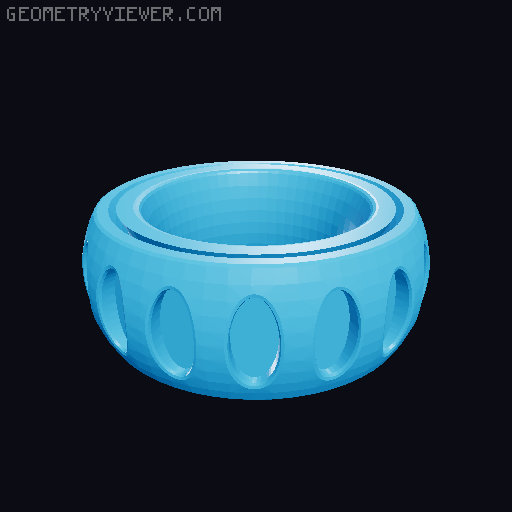 Fidget Rings 3D model thumbnail