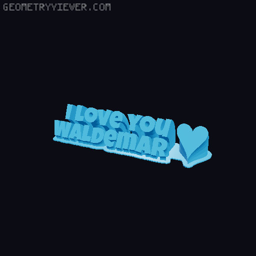 I love you... 3D model thumbnail