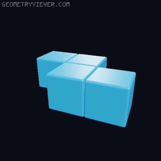 Tetris Balance, Blocked Version 3D model thumbnail