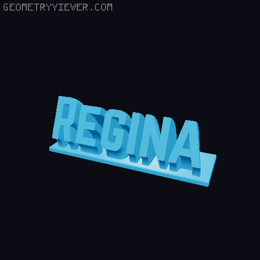 Sweeping Name Tag 3D model thumbnail