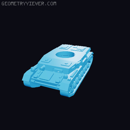 German WW2 tanks 3D model thumbnail