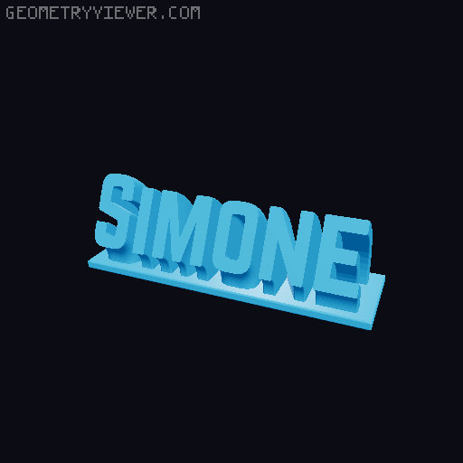 Sweeping Name Tag 3D model thumbnail