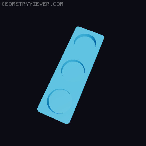 Gridfinity NUUN Tube Storage 3D model thumbnail