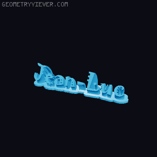 Sweeping crazy name tag 3D model thumbnail