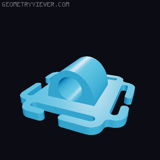 Molle Rod Holder 3D model thumbnail