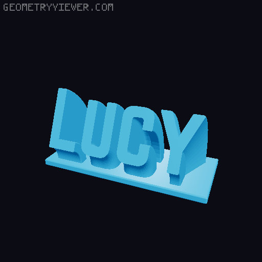 Sweeping Name Tag 3D model thumbnail