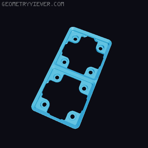 GridFinity Connecting Baseplate with press-fit magnets 3D model thumbnail