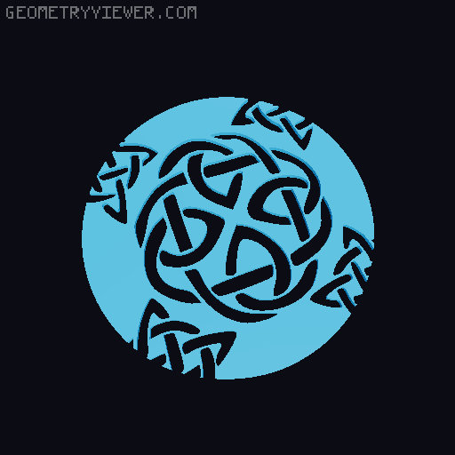 Celtic Cross Wall Hanging 3D model thumbnail