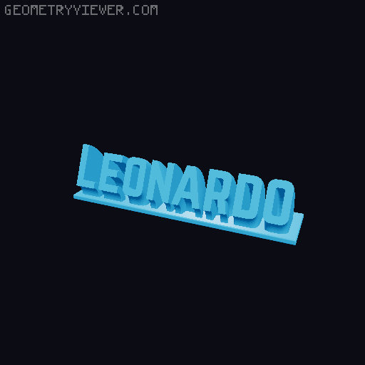 Sweeping Name Tag 3D model thumbnail