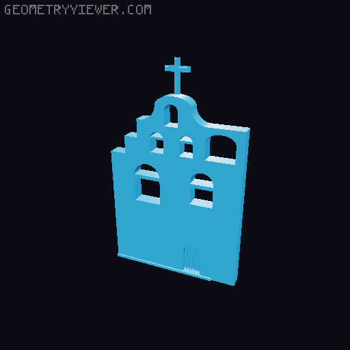 San Gabriel Mission 3D model thumbnail