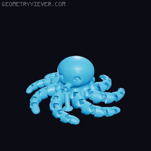 McGybeer's Cute Mini Octopus - Fixed links 3D model thumbnail