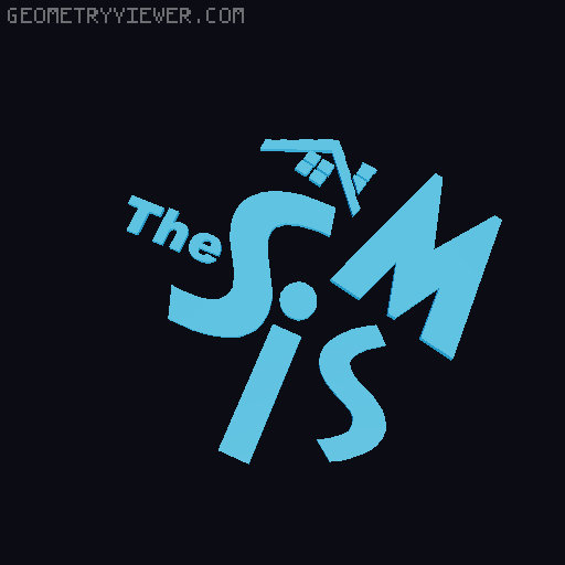 Sims Game Logo 3D 3D model thumbnail