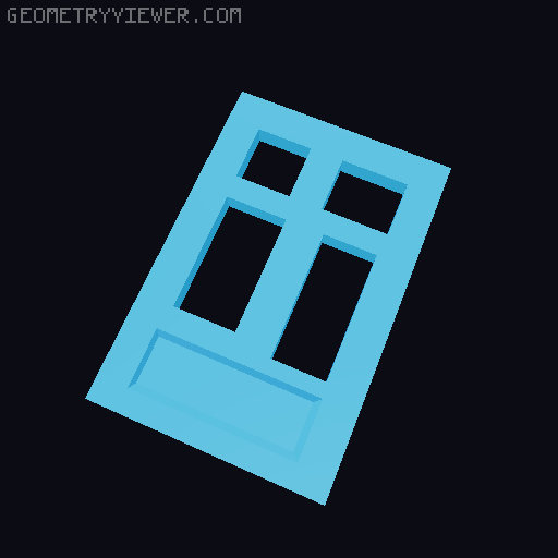 Simple book nook 3D model thumbnail