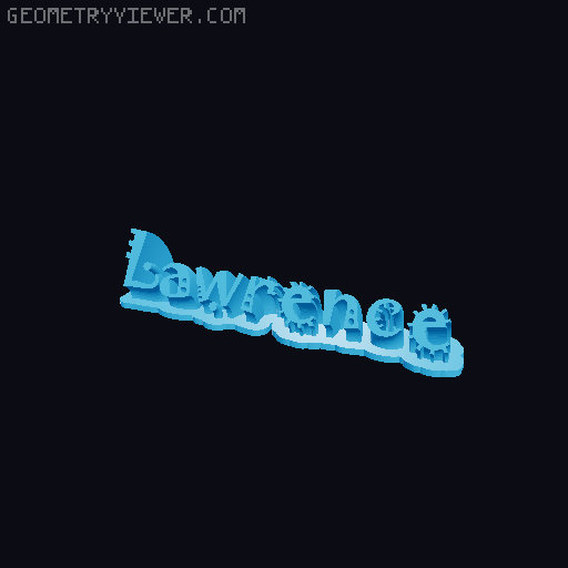 Sweeping crazy name tag 3D model thumbnail