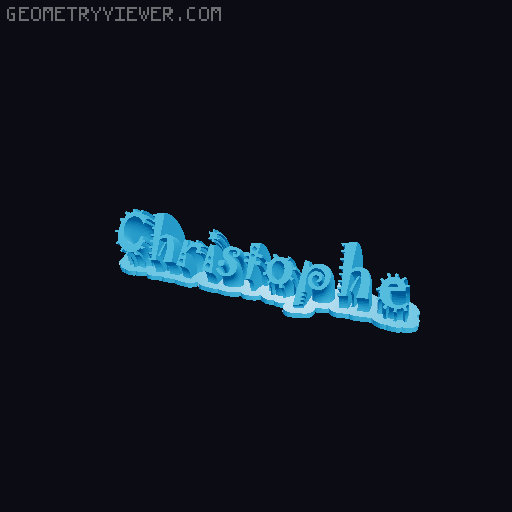 Sweeping crazy name tag 3D model thumbnail