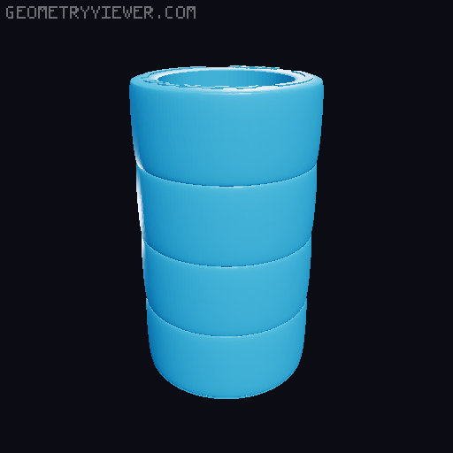 F1 Tire Stacks Pen Cup 3D model thumbnail