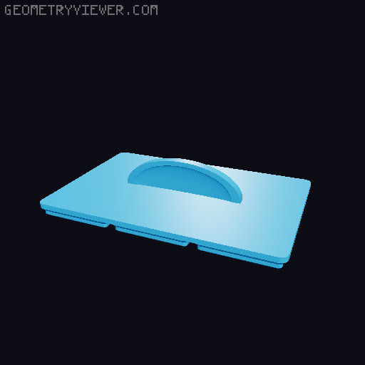 Gridfinity Lids with Handles 3D model thumbnail