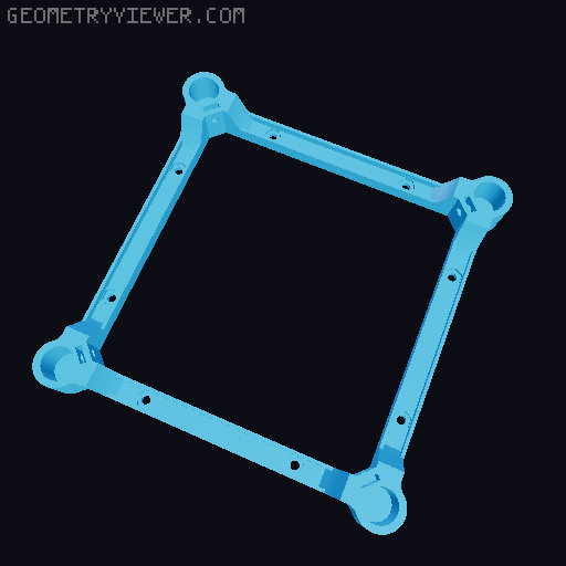 Hadley Telescope Rocker Frame for 1/2 EMT Conduit 3D model thumbnail