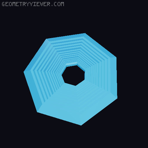 Heptagon fidget 3D model thumbnail