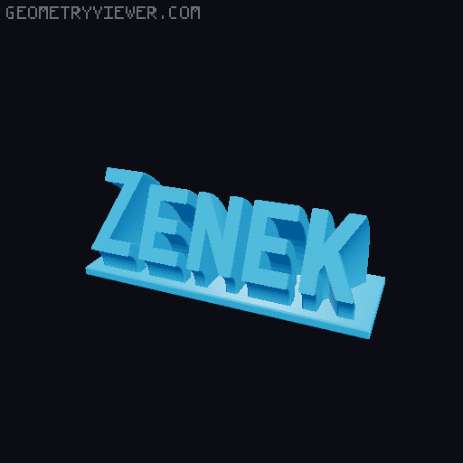 Sweeping Name Tag 3D model thumbnail