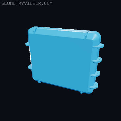 Gunson's Pocketmeter Case with dividing partition for cables. 3D model thumbnail