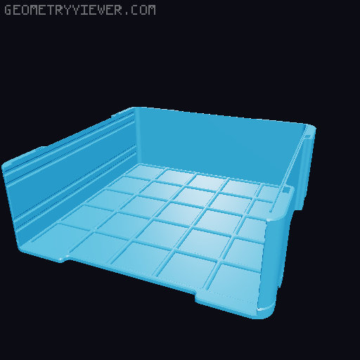 Drawer Box set 23x23cm fitting a Bambulabs printbed 3D model thumbnail