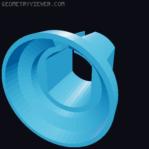 Peavey Amp Knob - Teal Stripe Era 3D model thumbnail