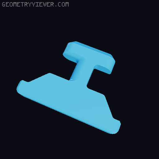 Skadis Squiggle Coat Hook 3D model thumbnail