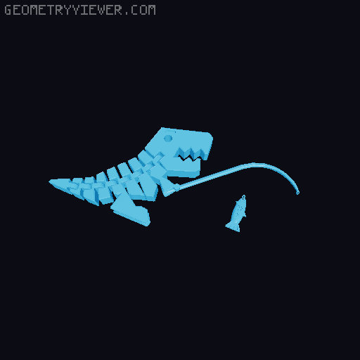 Fishing Flexi Rex 3D model thumbnail