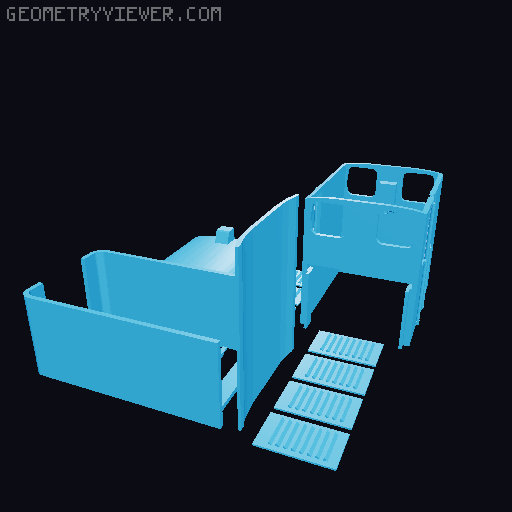 Hunslet 0-4-0 0-4-0 3D model thumbnail