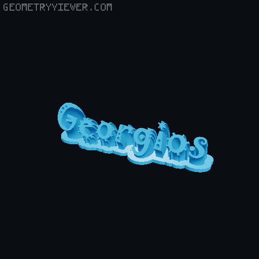 Sweeping crazy name tag 3D model thumbnail