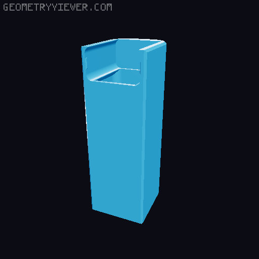 Filament Cutter Spring Latch 3D model thumbnail