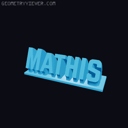 Sweeping Name Tag 3D model thumbnail