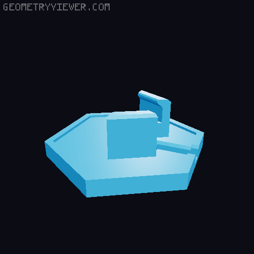 Modern Key Hanger Remix with  screw head counterbore 3D model thumbnail