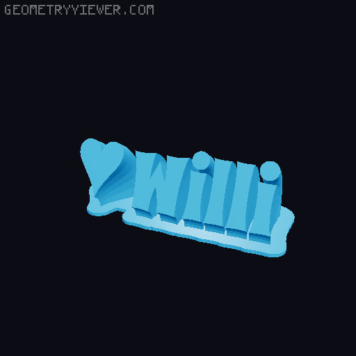 Valentine sculpture 3D model thumbnail