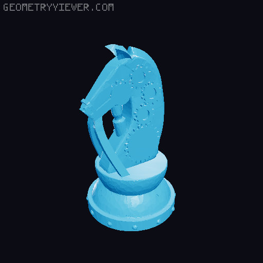 Steampunk Chess weighted 3D model thumbnail