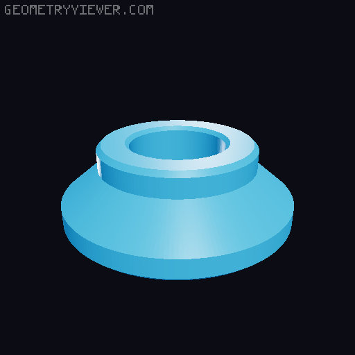 Desk Stranding Swivel Base 3D model thumbnail