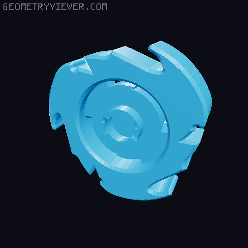 Beyblade remix new tops and bottom 3D model thumbnail