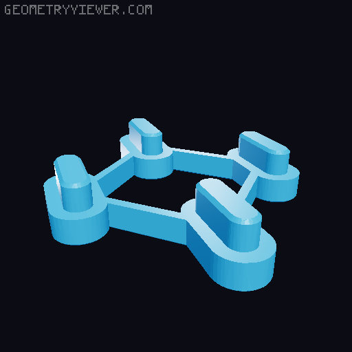 Midweight (Light) SKÅDIS Board Accent Panel + Edge Connectors 3D model thumbnail