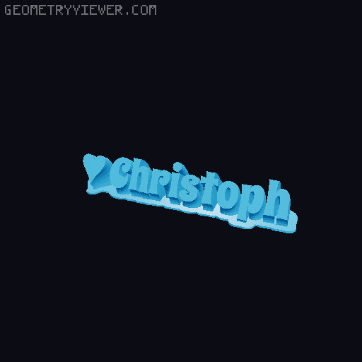 Valentine sculpture 3D model thumbnail
