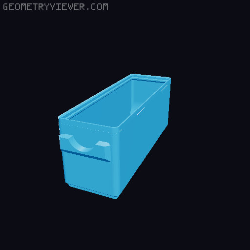 Parametric Gridfinity bins for GOEWS 3D model thumbnail