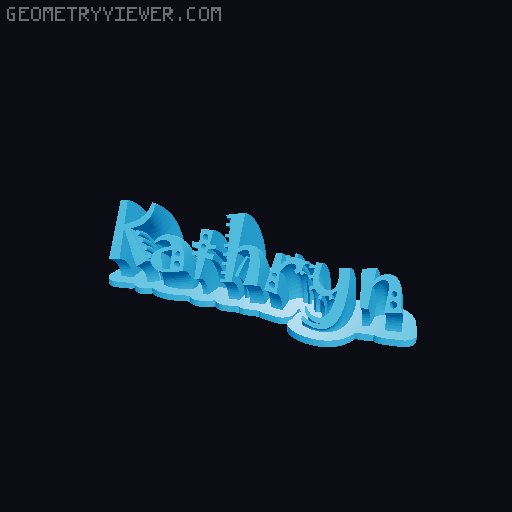 Sweeping crazy name tag 3D model thumbnail