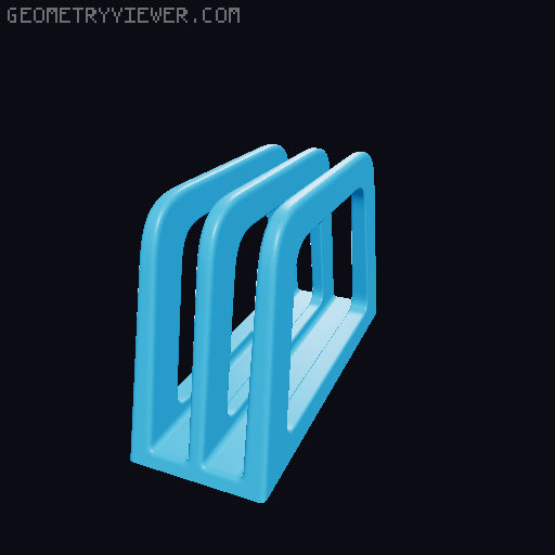 Double laptop stand 3D model thumbnail