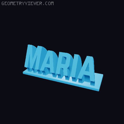Sweeping Name Tag 3D model thumbnail